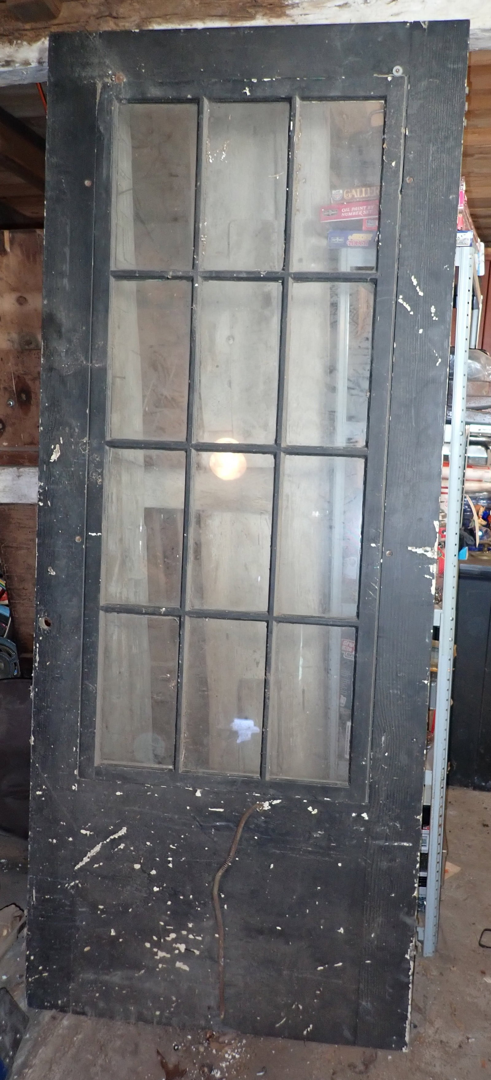 12 Pane Door: Apprx 34 3/4" x 85 1/2". Shipping available