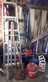 Ax , Aluminum Step Ladder, Gasser Gas Can, Misc Tools