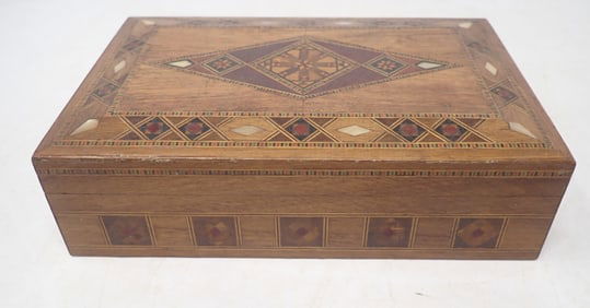 Marquetry Trinket Box w/ Mother of Pearl