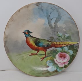 Limoges Porcelain Pheasant Charger
