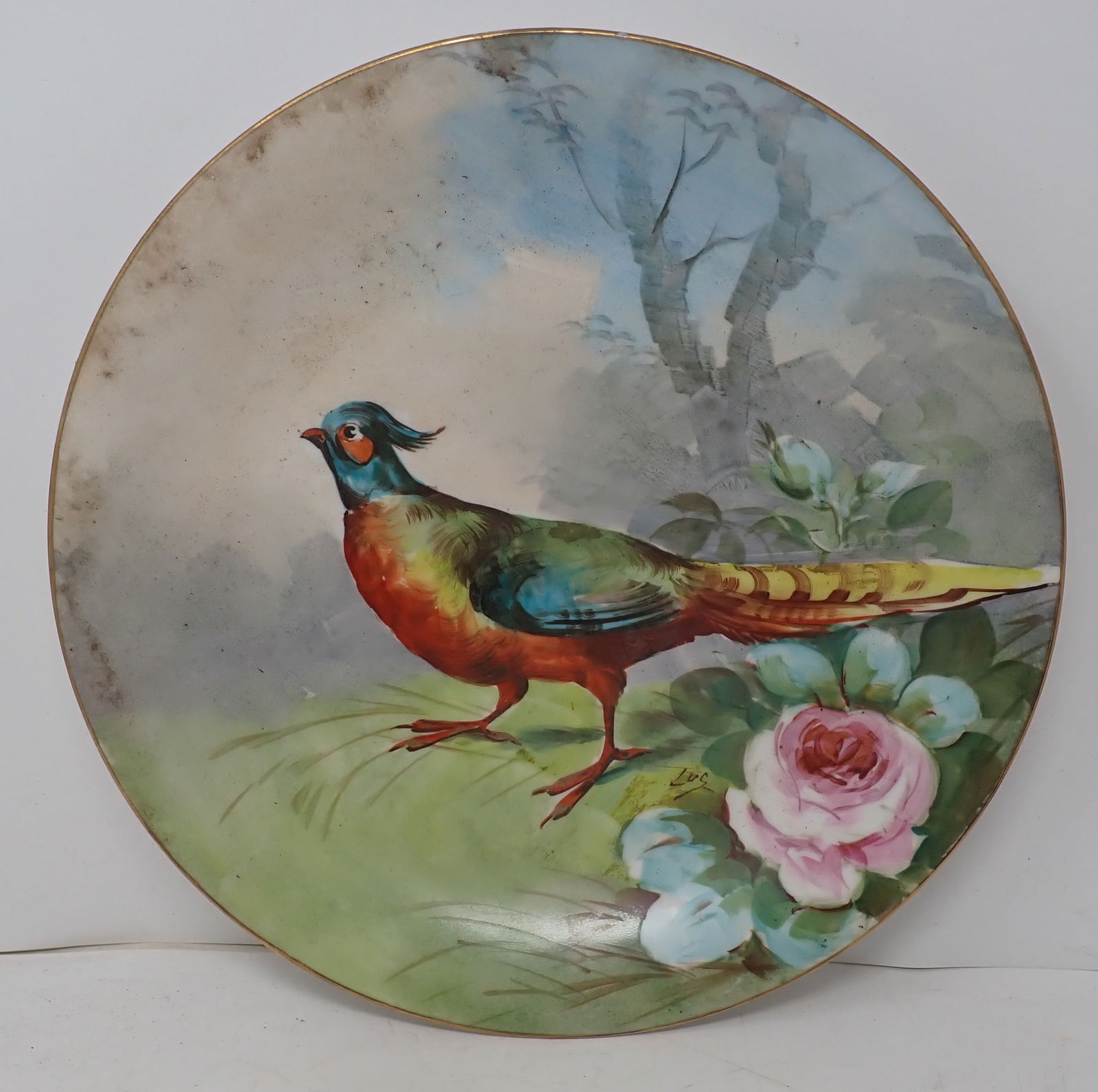 Limoges Porcelain Pheasant Charger (1 of 4)