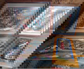 Barneget Light NJ Stained Glass Lighthouse Panel & Misc Prints