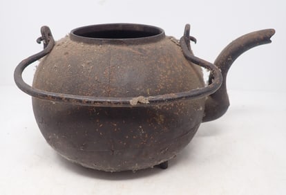 3 Footed Cast Iron Teapot