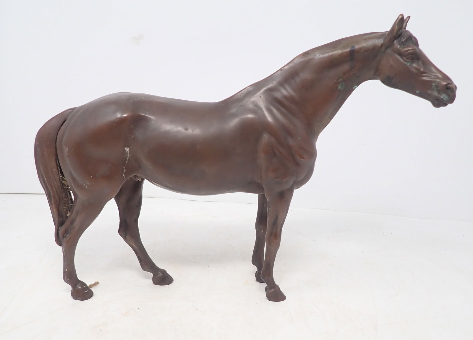 Horse w/ Bronze Finish: Approx 10 3/4" long and 8" tall. Shipping available
