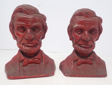 Cast Iron Abraham Lincoln Bookends