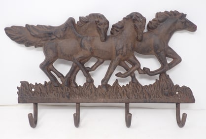 Cast Iron Horse Coat Rack