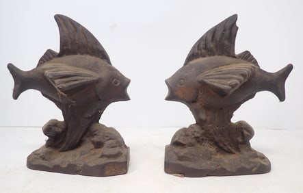 Pair of Cast Iron Fish Bookends