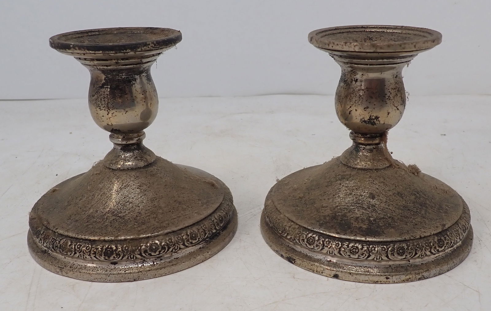 Prelude International Sterling Silver Candle Holders: Weighted Candle Holders - Approx 3 5/8" in diameter and 3 1/2" tall. Shipping available