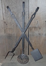 Iron Butcher Fork , Spoon , & Ladle Wall Art