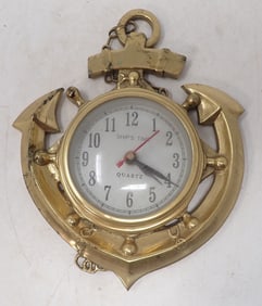 Brass Ship's Time Wall Clock
