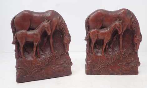 Syroco Horse Bookends