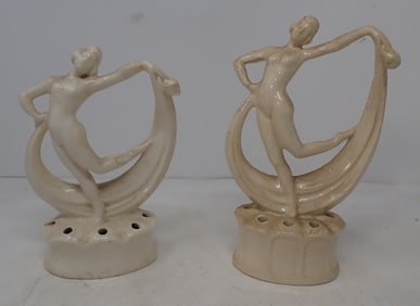 Art Deco Dancer Flower Frogs