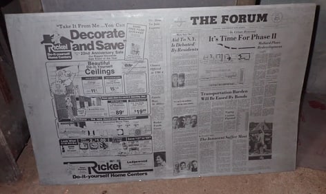 (22) 1970's Hunterdon County Democrat Printers Litho Sheets