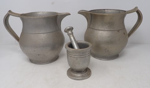 Aluminum Pitchers w/ Mortar & Pestle