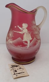 Westmoreland Mary Gregory Water Pitcher