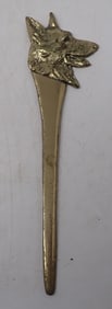 Brass German Shepherd Letter Opener