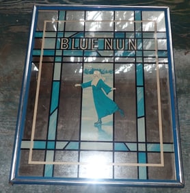 Blue Nun Mirrored Bar Sign