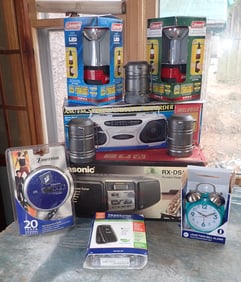 Stereos , Coleman LED Lanterns , Emerson CD Player