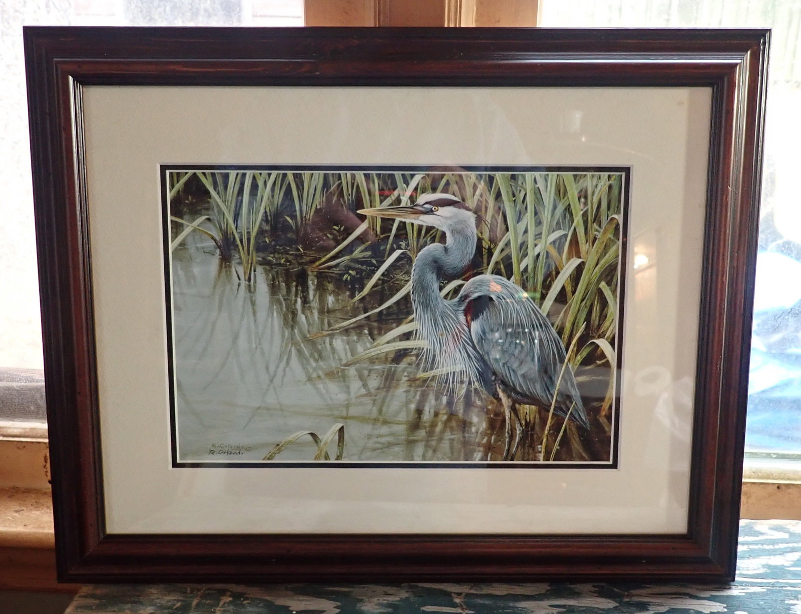 Ron Orlando Blue Heron Signed Print (1 of 5)