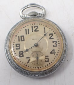 Waltham Vanguard Pocket Watch w/ Keystone Case