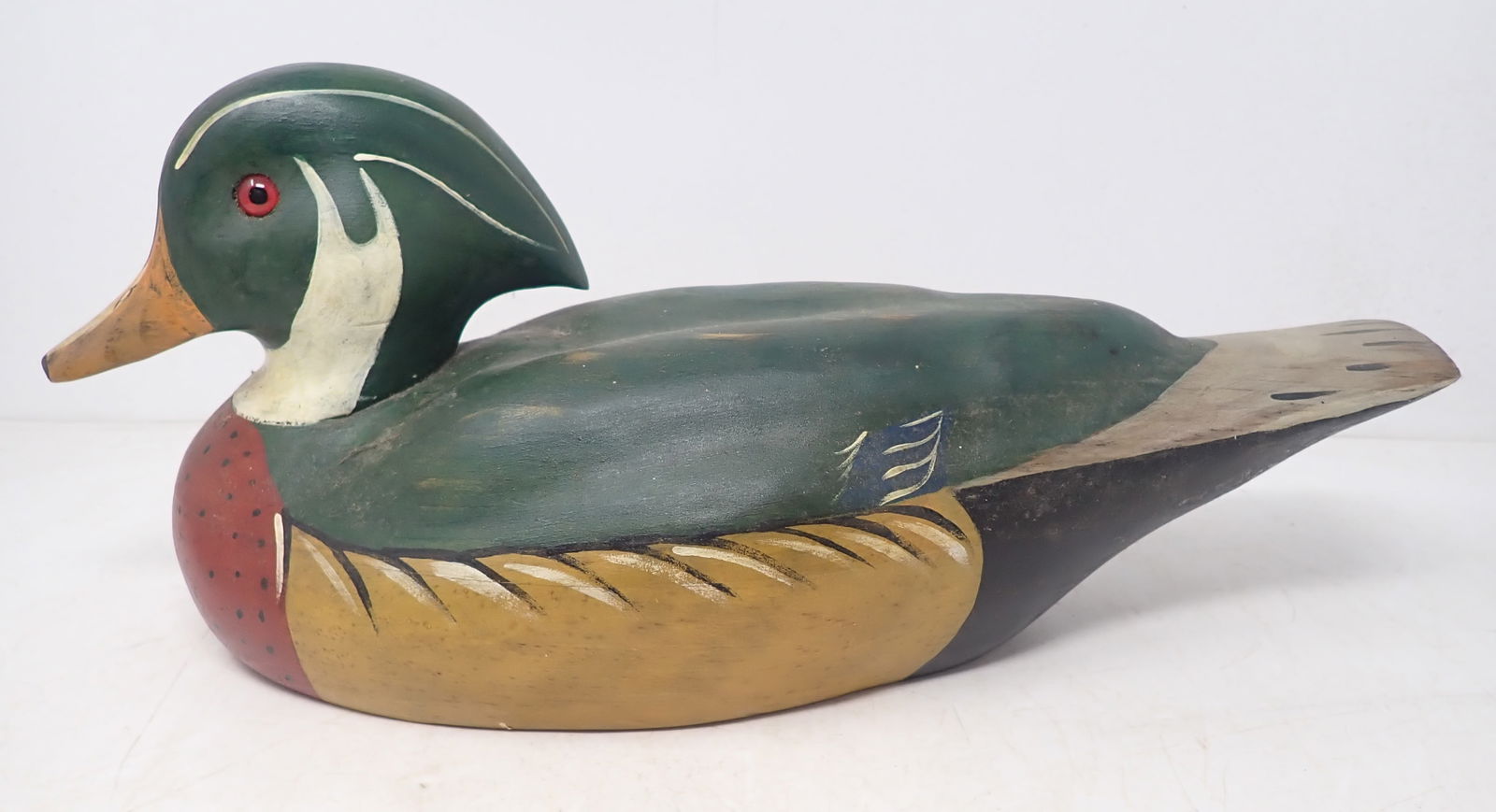 2007 Rich Connelly Duck Decoy: Approx 13 7/8" long and 6 1/4" tall. Shipping available