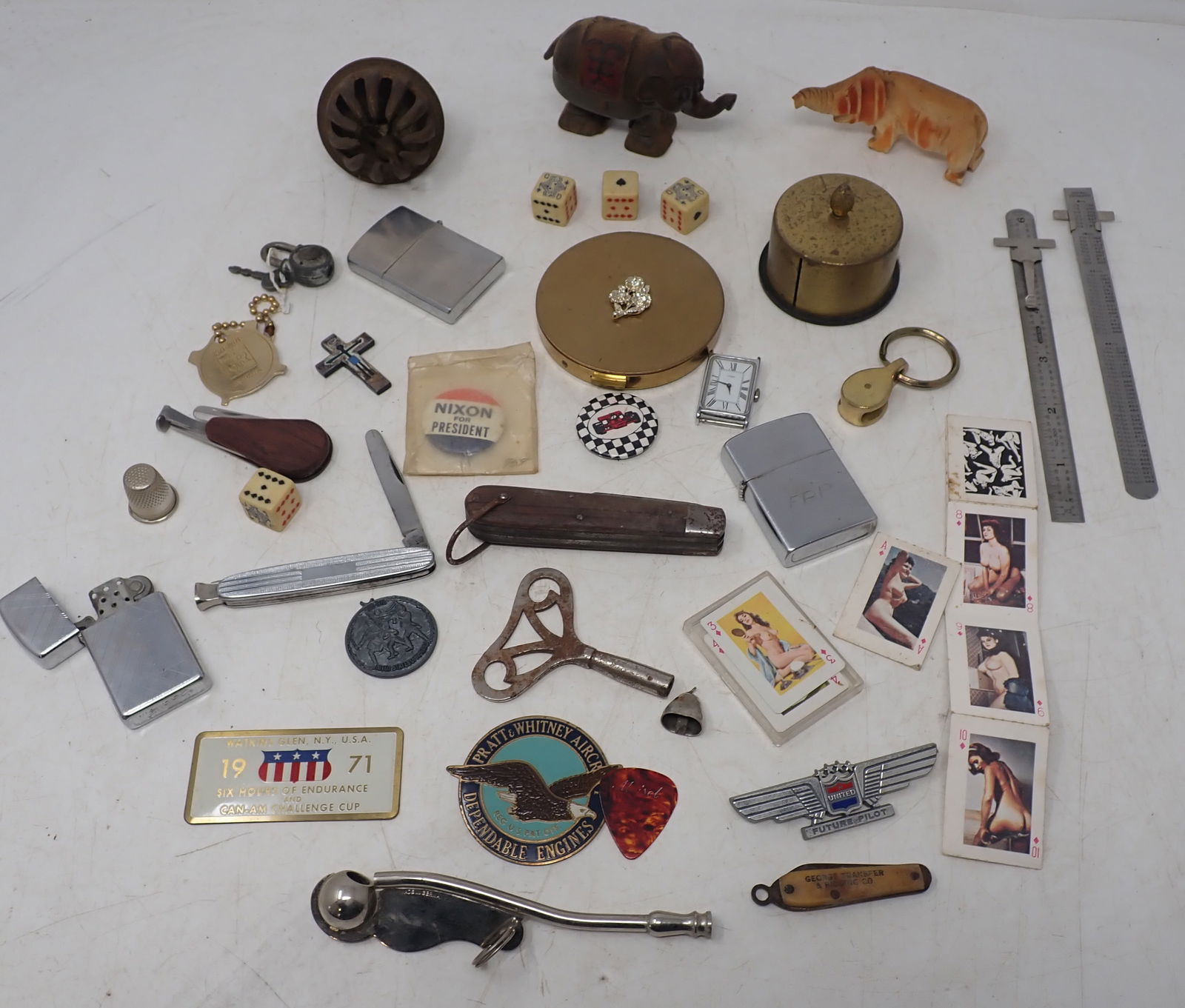 Miniature Adult Playing Cards , Lighters , & Misc (1 of 9)