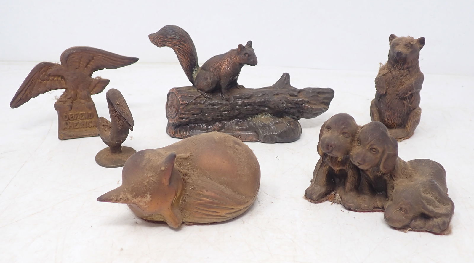 Pot Metal Squirrel , Fox , Bear , Eagle , & Misc (1 of 4)