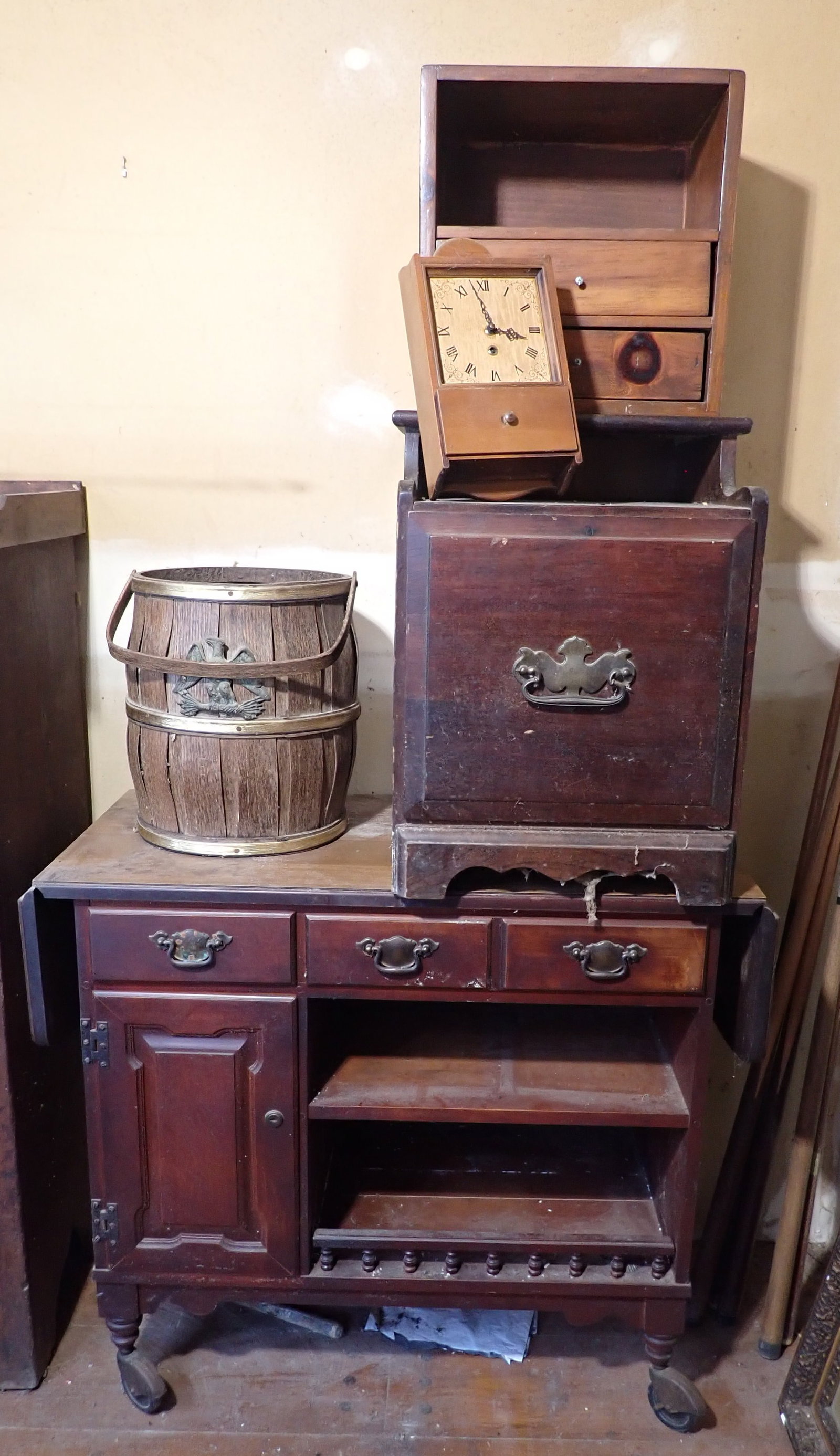 Server , 2 Drawer Cabinet, End Table , Clock (1 of 5)