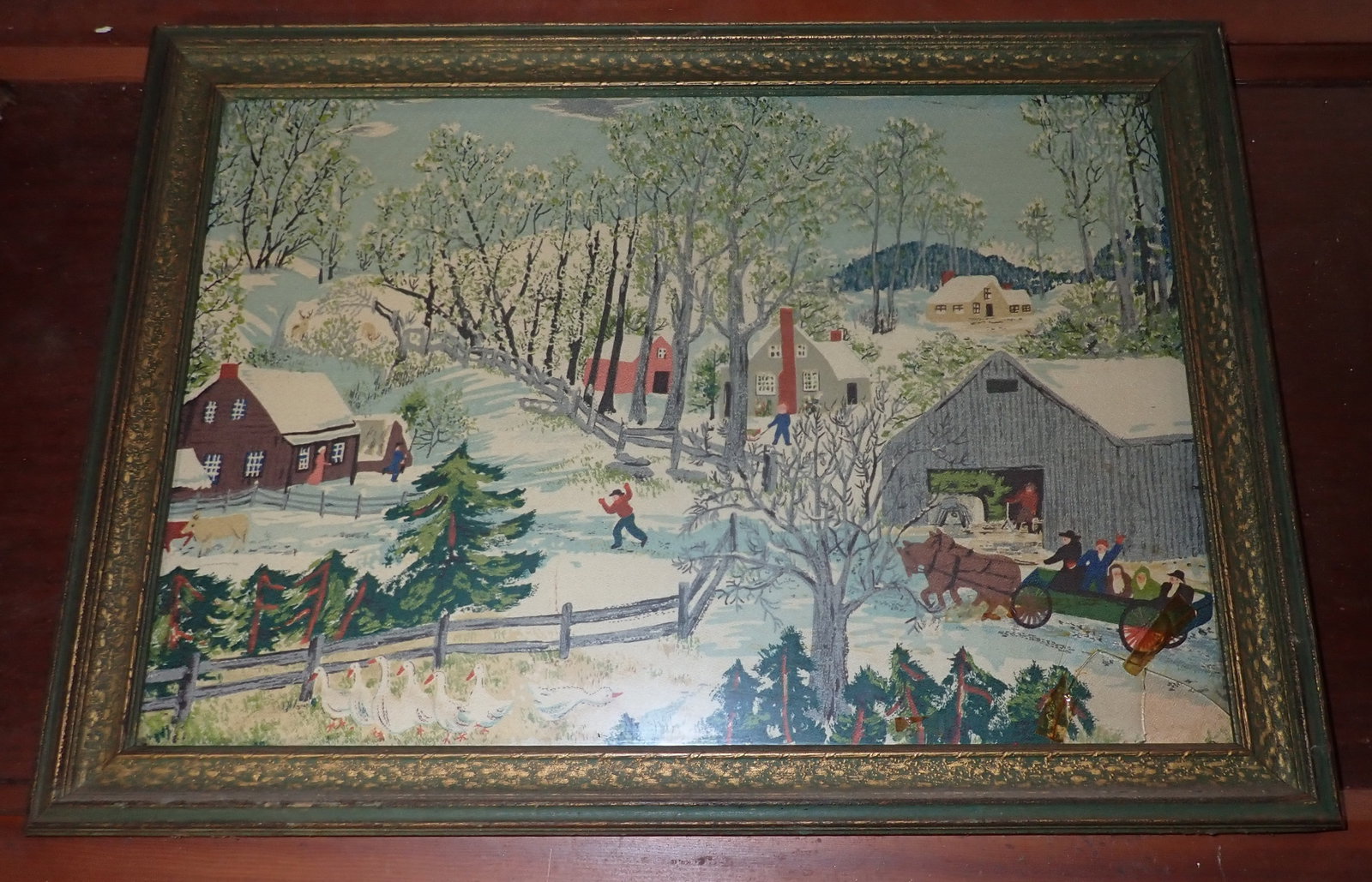 Framed Riverdale Fabric: Approx. 16 1/4" x 22 1/2". Shipping available ($35 handling charge, plus postage)