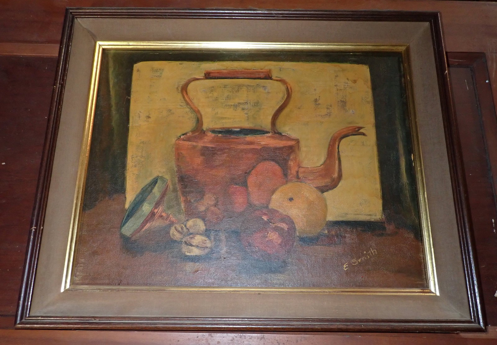E. Smith Still Life Oil on Board Painting (1 of 3)