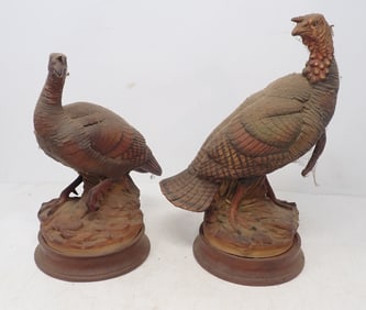 Andrea Porcelain Wild Turkeys