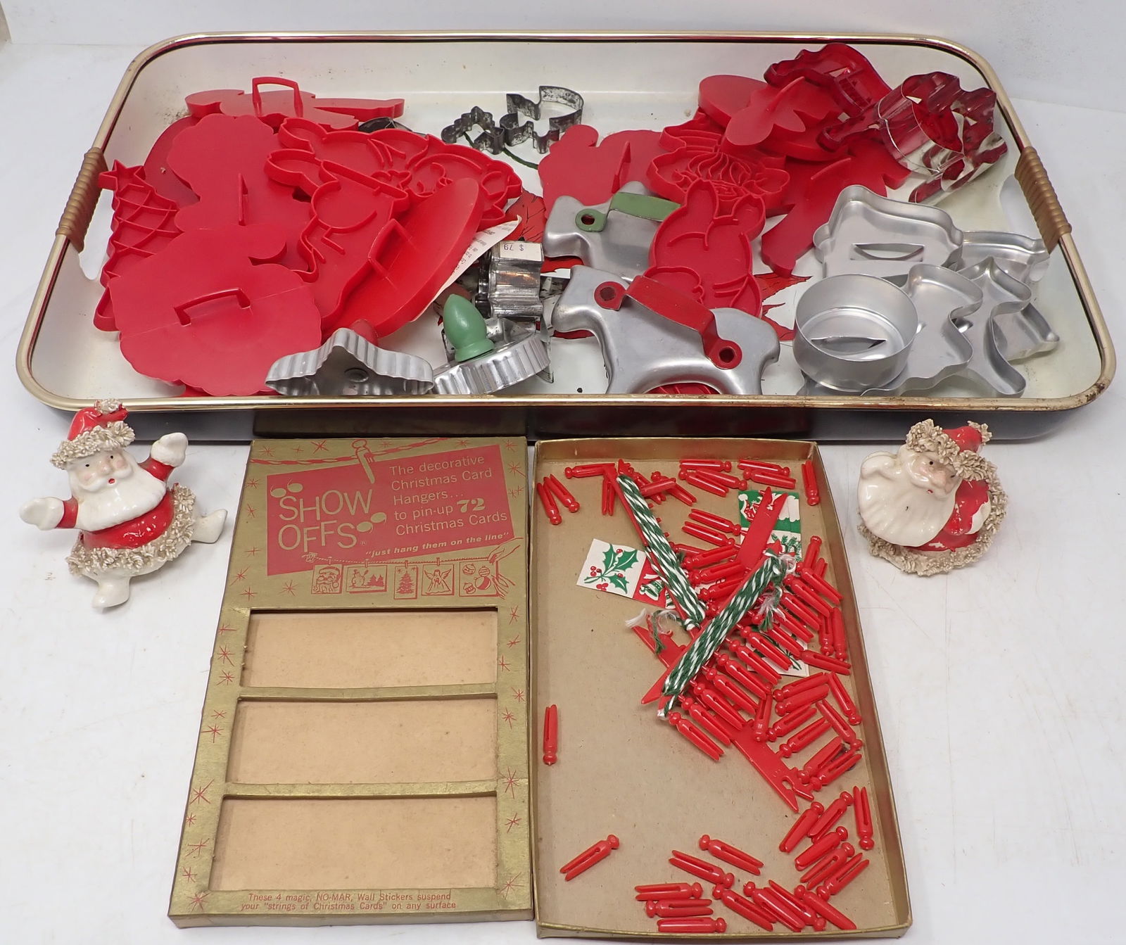 Napco Santas , Cookie Cutters , Greeting Card Hangers: Tray is not included. Shipping available