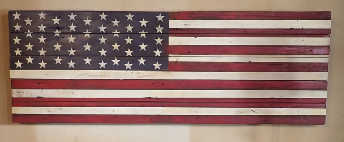 Wooden American Flag