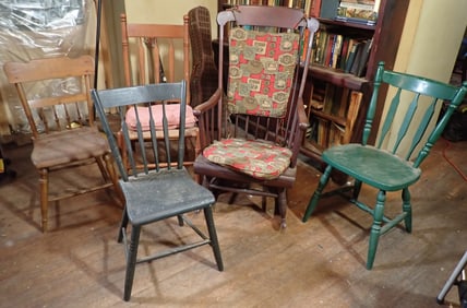 4 Chairs w/ Nichols & Stone Rocker