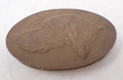 Brass Trinket Box w/ Dog