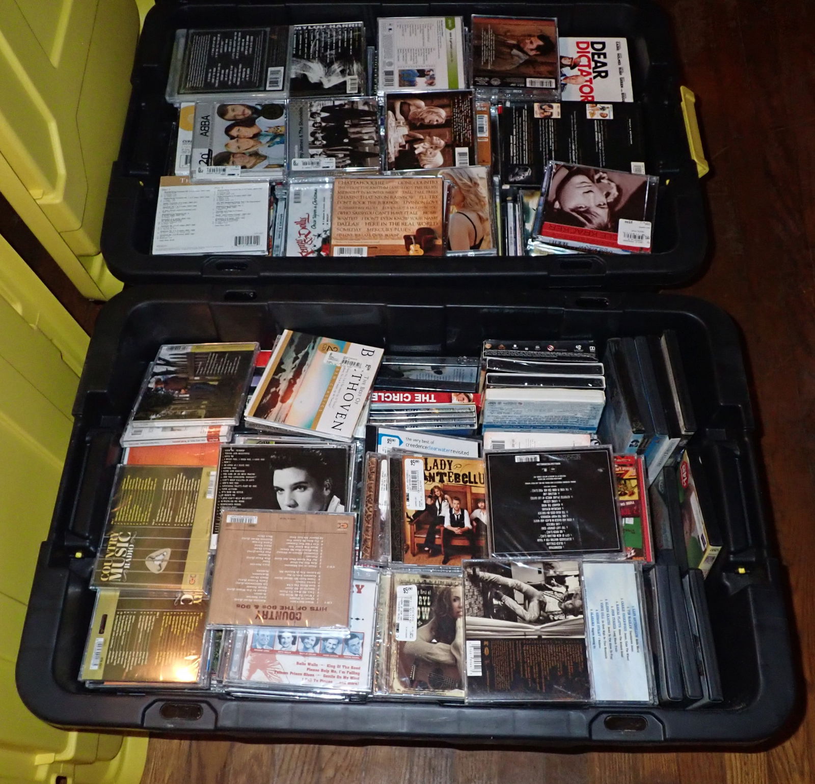 2 Totes Full of Cd's & Dvd's (1 of 3)