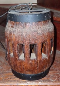 Wooden Wagon Hub Hanging Light