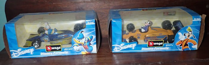 Disney Durago Formula Race Cars Donald & Goofy