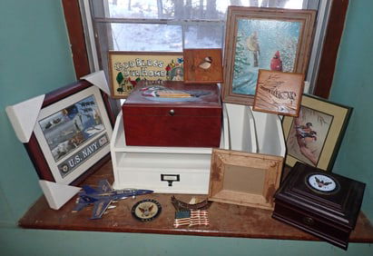 Lot of Misc incl Navy Items & Joan Biehl Print