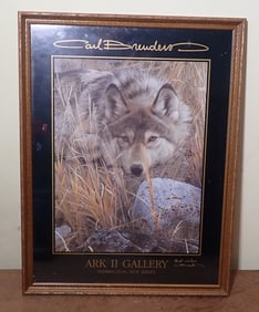 1993 Carl Brenders Gray Wolf Signed Print