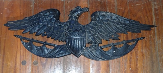 Iron Art Cast Iron Eagle Wall Plaque