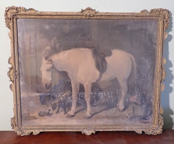 Horse , Rabbit , & Goat Lithograph