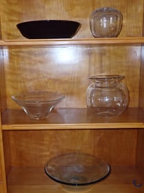 Dennis Sutton Blown Glass Bowls & Vase