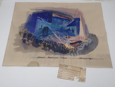 Barry Manilow Tour Manhattan Watercolor