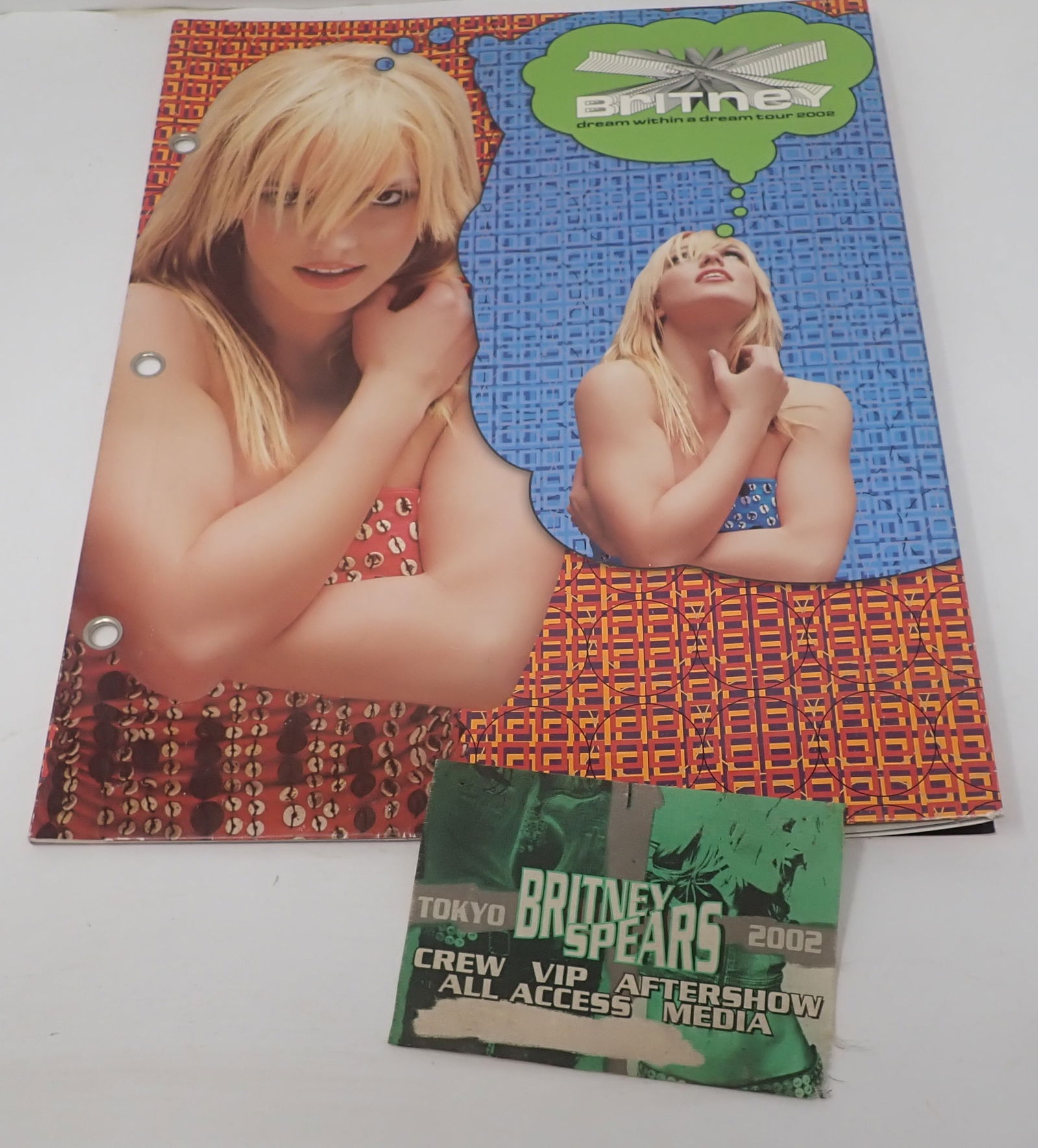 2002 Britney Spears Tour Book w/ Poster & Crew VIP Pass (1 of 4)