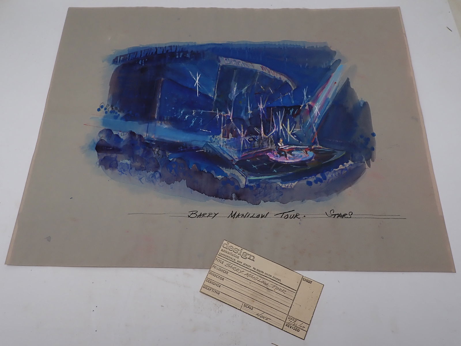 1977 Barry Manilow Stars Tour Watercolor (1 of 3)