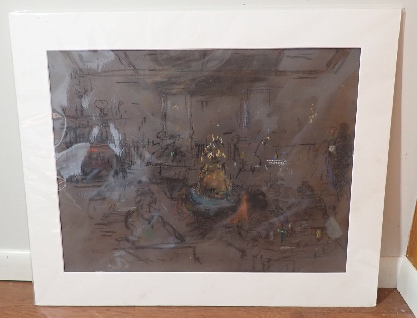 Pastel: Approx 24"x 29 1/4". Shipping available ($25 handling charge, plus postage)