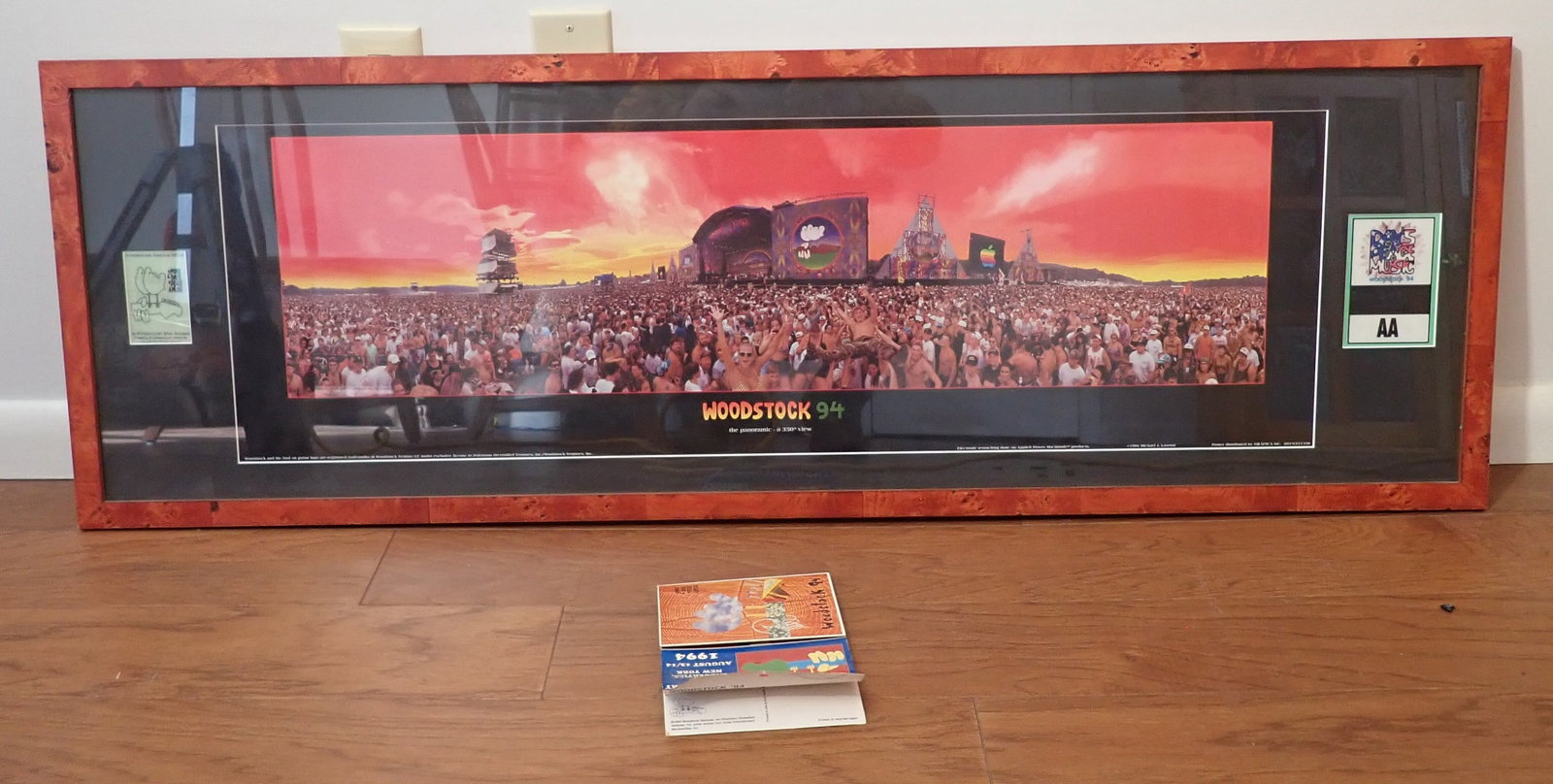 1994 Michael Lawton Woodstock Poster: Apprx 16 1/4" x 49 1/4". No in house shipping !