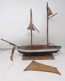 Wooden Sailboat Model