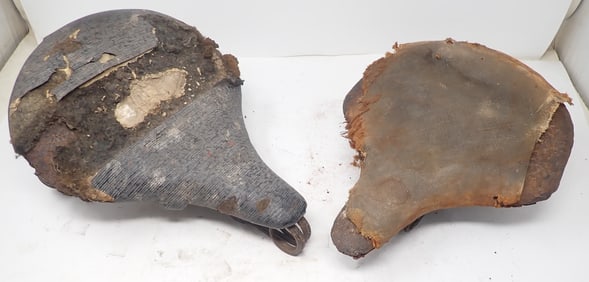 2 Antique Bicycle Seats